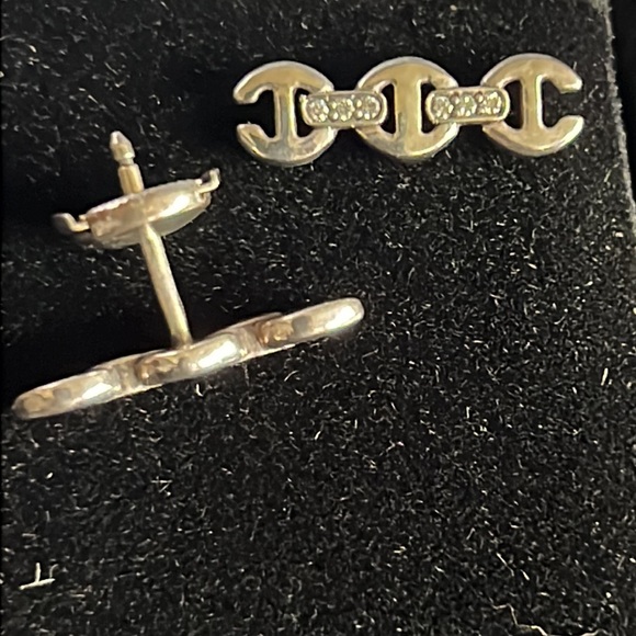 Hoorsenbuhs sterling earrings toggle with diamonds - Picture 5 of 16